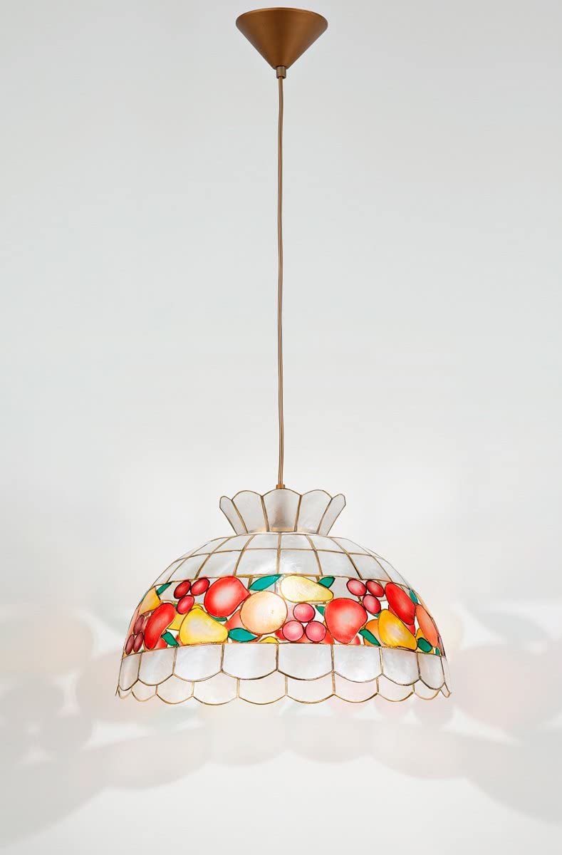 lámpara colgante nácar motivos frutas lámpara colgante frutal