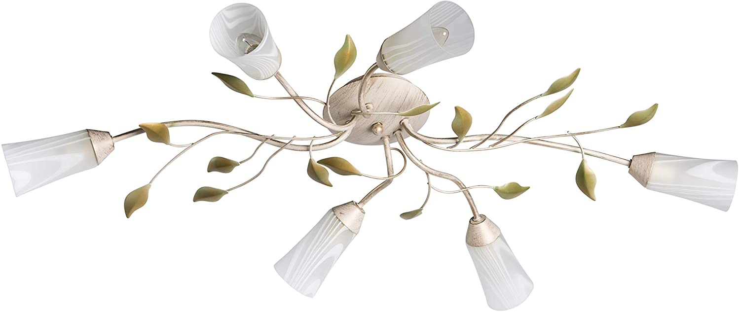 lámpara de techo metal color beige lámpara de techo floral