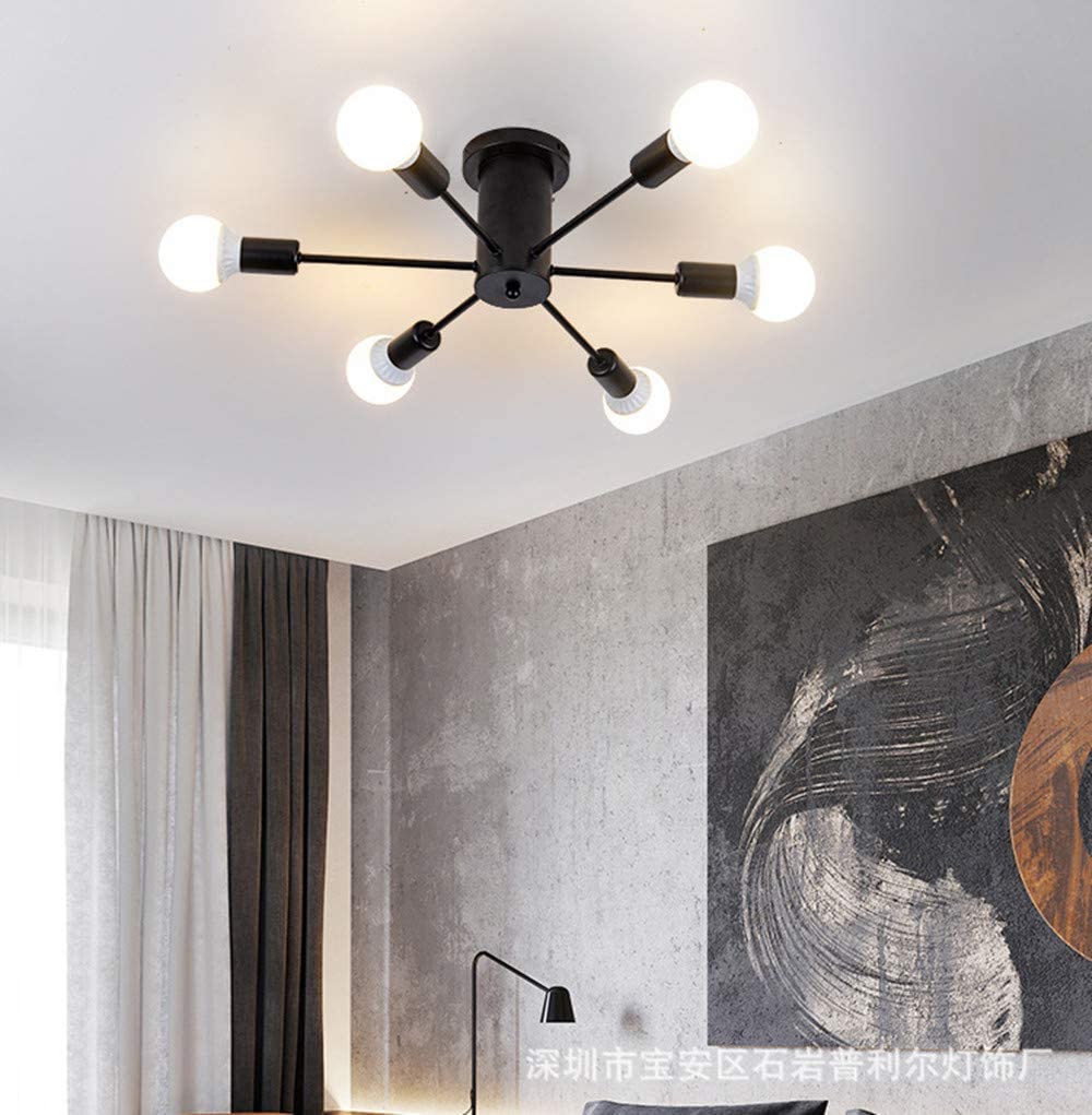 lámpara de techo vintage de hierro lámpara de techo semiempotrada